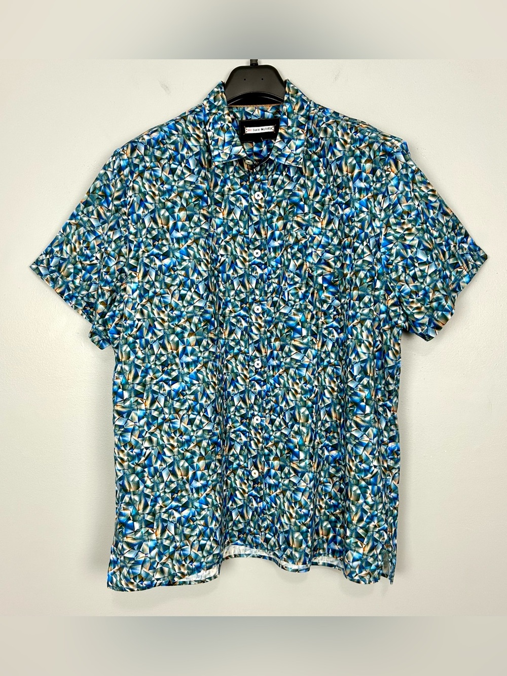 32 Bar Blues Nights at the Turntable Shirt Men’s Size XL Linen Blend Button Down